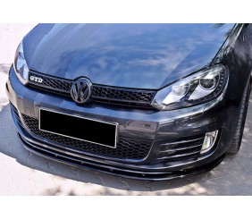 Передня Lip накладка DPT V-2 (для GTI, чорний глянець) для Volkswagen Golf 6 2008-2014 рр