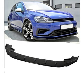 Передня Lip накладка DPT V-4 (для R / R-Line HB, 2017-2019, чорний глянець) для Volkswagen Golf 7/E-Golf рр