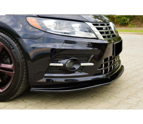 Передня Lip накладка DPT (для R-Line, 2008-2011, чорний глянець) для Volkswagen Passat СС рр