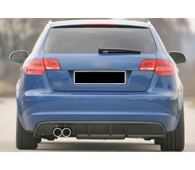 Задній дифузор DPT ( 2008-2010, чорний глянець) для Ауди A3 рр