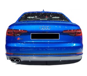 Задній дифузор DPT (2016-2019, чорний глянець) для Ауди A4 B9 рр