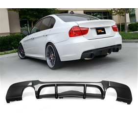 Задній дифузор DPT V-4 (для E90 M-Sport, чорний глянець) для BMW 3 серія E90/E91 2005-2011 рр