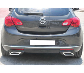 Задній дифузор DPT V1 (2012-2015, HB, чорний глянець) для Opel Astra J рр