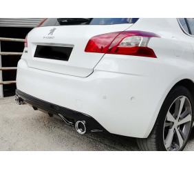 Задній дифузор DPT (HB, чорний глянець) для Peugeot 308 2014-2021 рр