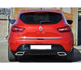 Задній дифузор DPT V-2 (чорний глянець) для Renault Clio IV 2012-2019 рр
