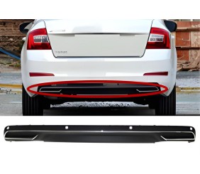 Задній дифузор DPT V-3 (SD, чорний матовий) для Skoda Octavia III A7 2013-2019 рр