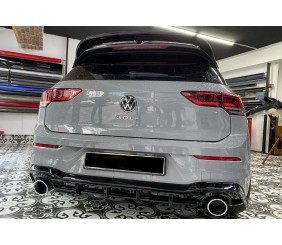 Задній дифузор DPT V-2 (чорний глянець) для Volkswagen Golf 8 2019- рр