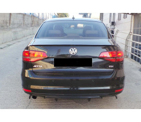 Задній дифузор DPT (2014-2018, чорний глянець) для Volkswagen Jetta рр