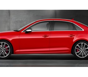 Бокові пороги DPT V-2 (чорний глянець) для Ауди A4 B8 2007-2015 рр