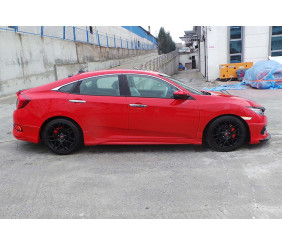 Бокові пороги DPT V-3 (Під фарбування) для Honda Civic Sedan X 2016-2021 рр