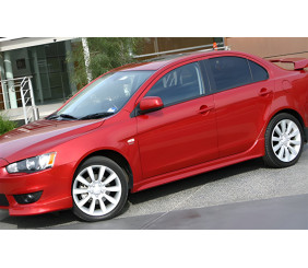 Бокові пороги DPT (Під фарбування) для Mitsubishi Lancer X 2008- рр