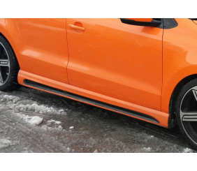 Бокові пороги DPT V-4 (Під фарбування) для Volkswagen Polo 2010-2017 рр
