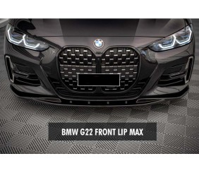 Передня Lip накладка DPT V-1 (для G22/G23, чорний глянець) для BMW 4 серія G22/23/26 2020- рр
