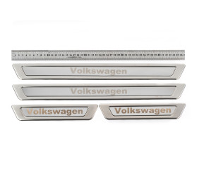Універсальні накладки на пороги Volkswagen V-1 (4 шт., нерж) для Volkswagen