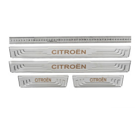 Універсальні накладки на пороги Citroen V-2 (4 шт., нерж) для Citroen