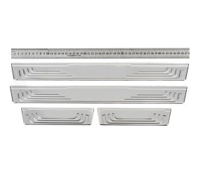 Універсальні накладки на пороги Toyota V-2 (4 шт., нерж) для Toyota