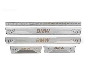 Універсальні накладки на пороги BMW V-2 (4 шт., нерж) для BMW