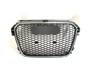 Передня решітка RS-style V-1 (2010-2014, чорна з хромом) для Ауди A1 рр