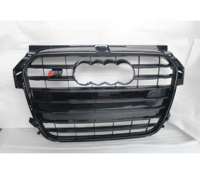 Передня решітка S-style V-2 (2010-2014, чорна з хромом) для Ауди A1 рр