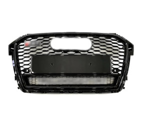 Передня решітка RS-style з написом Quattro (2014-2018, чорна) для Ауди A1 рр