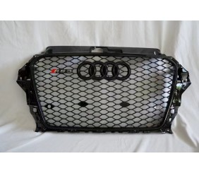 Передня решітка RS-style (2012-2016, чорна) для Ауди A3 рр