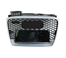 Передня решітка RS-style V-1 (чорна з хромом) для Ауди A4 B7 2004-2008 рр