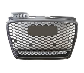 Передня решітка RS-style V-2 (чорна з хромом) для Ауди A4 B7 2004-2008 рр