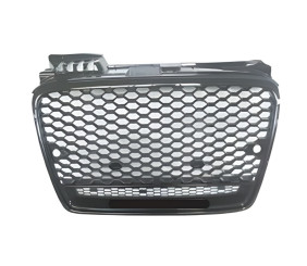 Передня решітка RS-style V-1 (без лого, чорна з хромом) для Ауди A4 B7 2004-2008 рр