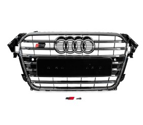 Передня решітка S-style (2012-2015, чорна з хромом) для Ауди A4 B8 рр