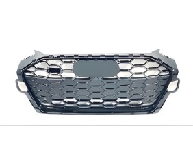 Передня решітка S-style (2020-2022, чорна) для Ауди A4 B9 рр