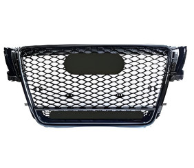 Передня решітка RS-style з написом Quattro (2007-2011, чорна) для Ауди A5 рр