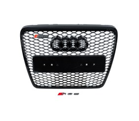 Передня решітка RS-style (чорна) для Ауди A6 C6 2004-2011 рр