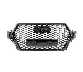 Передня решітка RS-style (2015-2019, чорна) для Ауди Q7 2015- рр