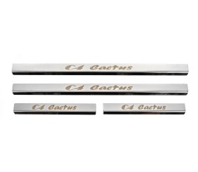 Накладки на пороги Carmos (4 шт, нерж) для Citroen Cactus 2014-2020 рр