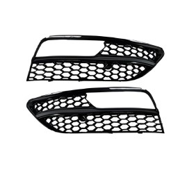 Решітки протитуманних фар RS-Style V-1 (2012-2016, 2 шт, Чорний) для Ауди A3 рр