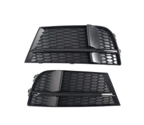 Решітки протитуманних фар S-Style V-1 (2016-2020, 2 шт, Чорний) для Ауди A3 рр