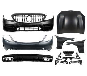 Комплект обвісів з капотом і крилами (C63 AMG) для Mercedes C-сlass W205 2014-2021 рр