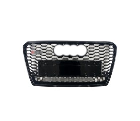 Передня решітка RS-Style з написом Quattro (2010-2014, чорна) для Ауди A7 рр