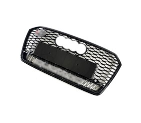 Передня решітка RS-Style з написом Quattro (2015-2018, чорна) для Ауди A7 рр