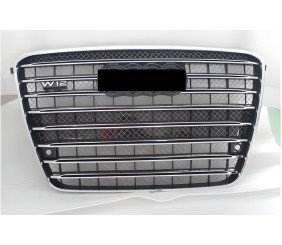 Передня решітка (2010-2013, чорна з хромом) для Ауди A8 рр