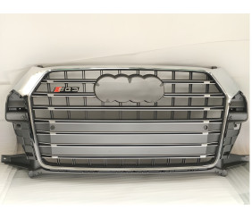 Передня решітка SQ-Style (2015-2019, чорна з хромом) для Ауди Q3 рр