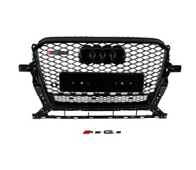 Передня решітка RSQ-Style з написом Quattro (2012-2017, чорна) для Ауди Q5 рр