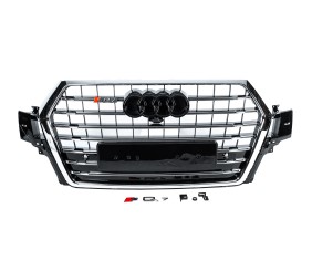 Передня решітка SQ-Style V-2 (2015-2019, чорна) для Ауди Q7 2015- рр