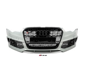 Передній бампер з чорною решіткою RS6-Style (2011-2014) для Ауди A6 C7 рр