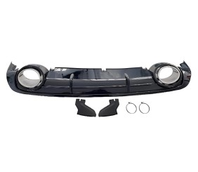 Задній дифузор з насадками RS-Style для Ауди A6 C6 2004-2011 рр