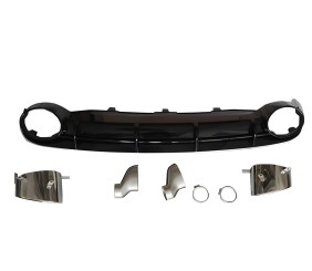 Задній дифузор з насадками RS-Style V-1 (2011-2014) для Ауди A6 C7 рр