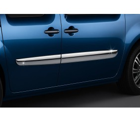 Молдинг дверний (2011-2014, 4 шт, нерж) для Renault Kangoo рр