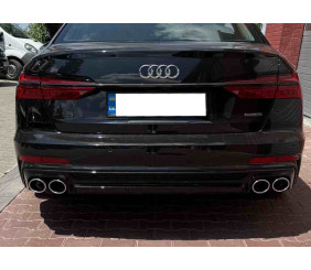 Задній дифузор з насадками S-Style (для S / S-Line) для Ауди A6 C8 2018- рр