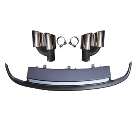 Задній дифузор з насадками RS-Style (2010-2014, подвійний вихлоп) для Ауди A7 рр