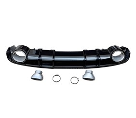 Задній дифузор S-Style (2016-2019, чорний матовий) для Ауди A4 B9 рр